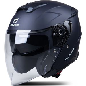 Jethelm Course Urban - Thermoplastische Helm - Zwart - Met Zonnevizier