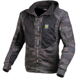 Macna - Breeze - Motorhoodie - Zwart - Mesh - Jersey - Polyester