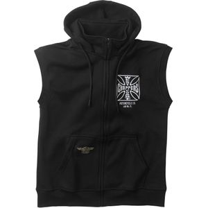 Hoodie West Coast Choppers OG ATX Sleeveless Zip Zwart