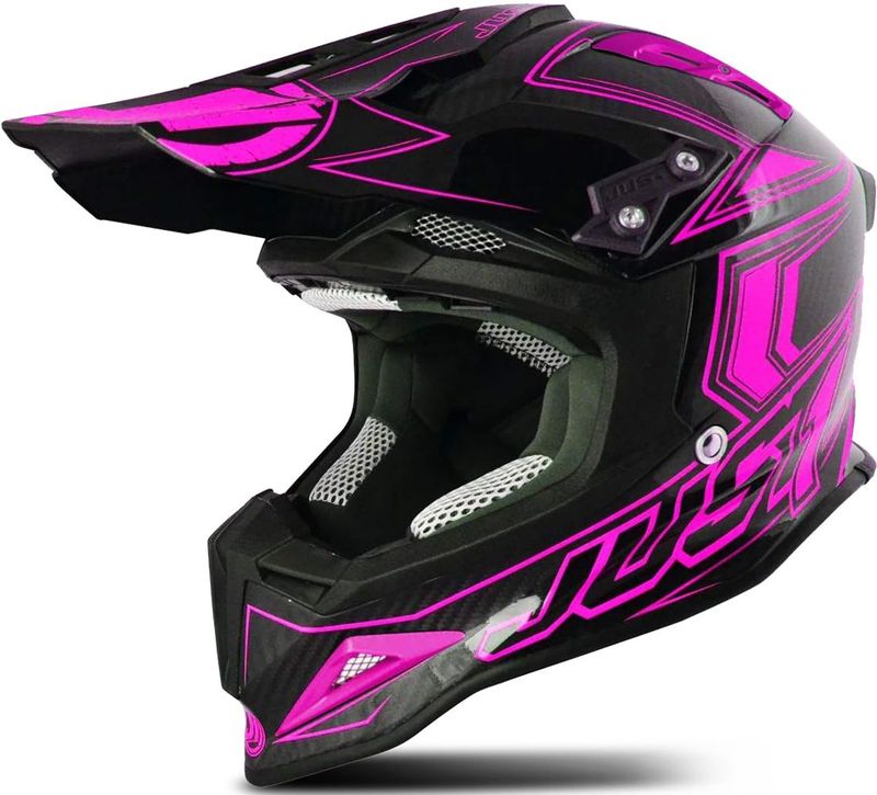 Just1 - J12 Carbon - Crosshelm - ECE- en DOT-gecertificeerd - Koolstofvezel