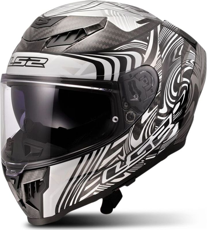 LS2 - FF807 Dragon - Integraalhelm - Zilver - Carbon