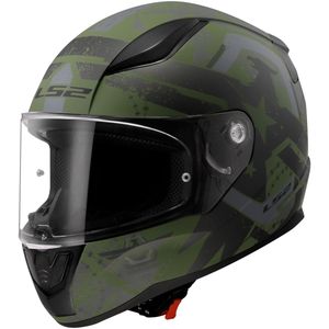 Integraalhelm LS2 FF353 Rapid II Thunder Birds Mat Legergroen