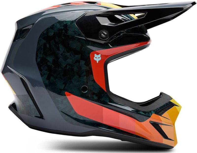 Crosshelm FOX V3 RS Grid Zwart-Oranje