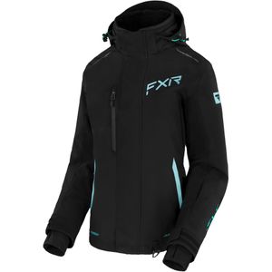 FXR - Edge - Sneeuwjas - Zwart - Seafoam - Vervaagd Muntgroen