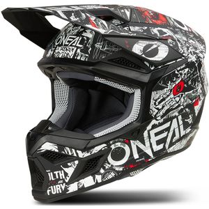 Oneal - 3srs Attack - Offroadhelm - Zwart - Hoogwaardig ABS, ECE 22.06, E.Q.R.S. Systeem