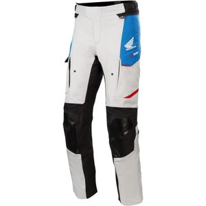 Motorbroek Alpinestars Honda Andes V3 Drystar Ijsgrijs-Blauw-Fel Rood