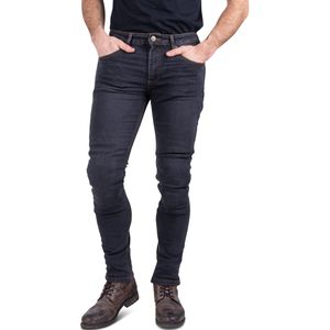 Motorjeans Course Norman Tapered Fit Washed Donkergrijs
