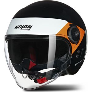 Jethelm Nolan N21 Visor Zwart-Wit-Oranje