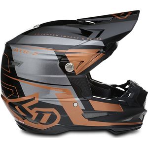 6D - ATR-2 - Crosshelm - Zwart - Tri-composiet schaal