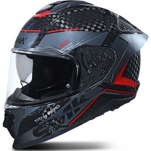 SMK - Titan Carbon Nero - Integraalhelm - Zwart - Premium Carbon Composites Fiber Technology