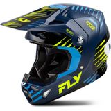 Crosshelm FLY Racing Formula CP Slice Marineblauw-Hi-Vis-Wit