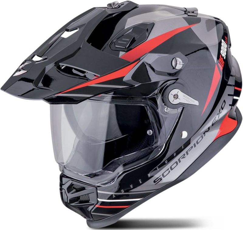 Scorpion - ADF-9000 Integraalhelm - Zwart - Inclusief Actiecamera-Montageplaat