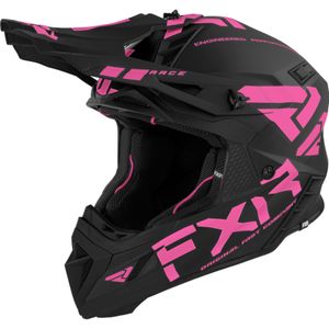 Crosshelm FXR Helium Race Div Zwart-Electric Roze