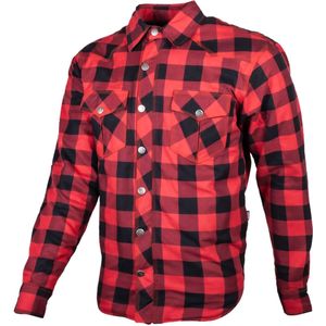 Motorshirt GMS Jaguar Flannel Zwart-Rood