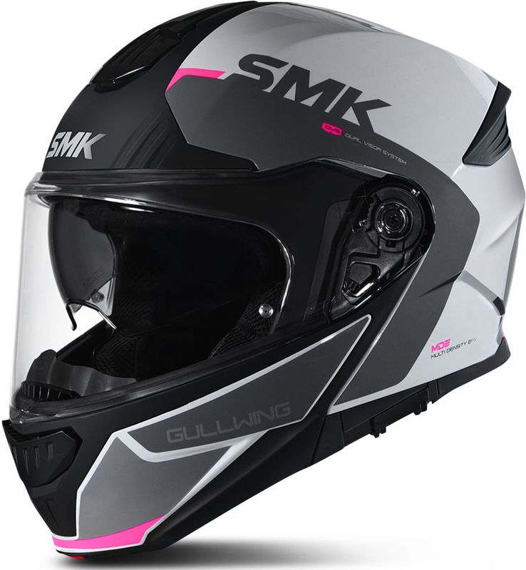 SMK - Gullwing - Modulaire Helm - Zwart - Kunststof - Met Pinlock®-ready Vizier