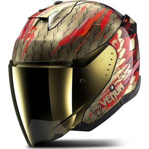 SHARK - Skwal I3 Jet - Integraalhelm - Zwart / Rood / Goud - ECE 22.05 Gecertificeerd