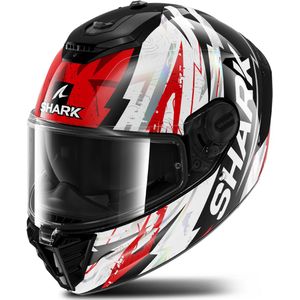 Integraalhelm Shark Spartan RS Hibolt Zwart-Rood Chroom