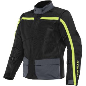 Motorjas Dainese Outlaw Tex Zwart-Ebbenhout-Neon Geel