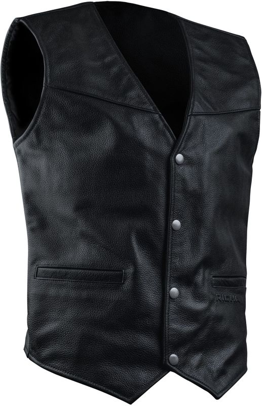 Vest zonder franjes Richa Gilet Zwart Leer