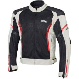 Motorjas GMS Samu Mesh Beige-Zwart-Rood