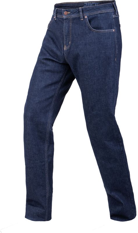 Motorjeans - Blauw - Katoen-Polyamide Mix - Getaperde Pasvorm