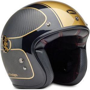 Jethelm Bell Custom 500 RSD Checkmate Carbon Zwart-Goud