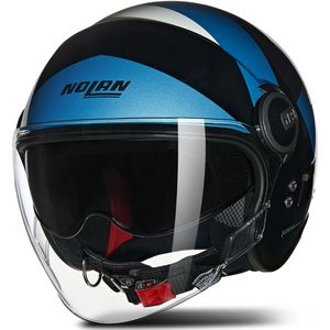 Jethelm Nolan N21 Visor Zwart-Blauw-Zilver