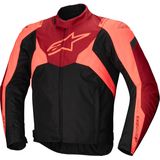 Motorjas Alpinestars T-Jaws V4 WP Zwart-Rood Fluo