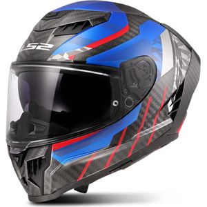 LS2 - FF807 Dragon - Integraalhelm - Blauw Rood - Carbon