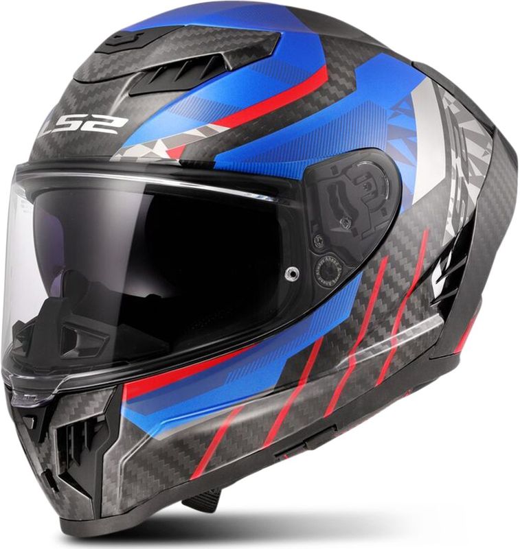 LS2 - FF807 Dragon - Integraalhelm - Blauw Rood - Carbon