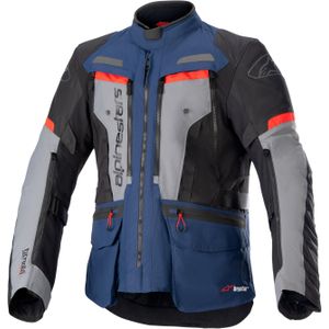 Motorjas Alpinestars Bogota' Pro Drystar Donkerblauw-Zwart-Helder Rood