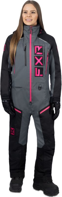 FXR Recruit Lite Sneeuwpak - Zwart-Houtskool-Fuchsia - Polyester