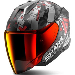 SHARK - Skwal i3 Jet Hellcat - Motorhelm - Zwart - Kunststof