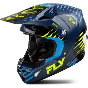 Crosshelm FLY Racing Formula CP Slice Marineblauw-Hi-Vis-Wit