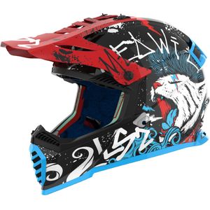 LS2 - Fast II Mini Starmaw MX437 - Helm - Zwart/Rood - Polycarbonaat