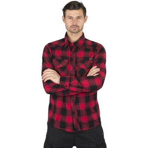 Brandit - Flanellen Overhemd - Checkshirt - Rood-Zwart