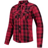 Motorjas Dames Rusty Stitches Liss Zwart-Rood