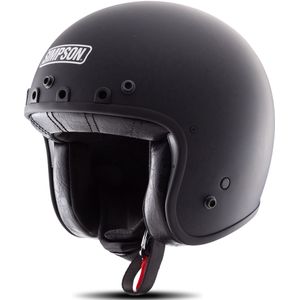 Simpson - Chopper Solid - Motorhelm - Zwart - Fiberglass