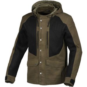 Macna Airstrike - Motorjas - Zwart - Katoen/Elastaan/Aramide