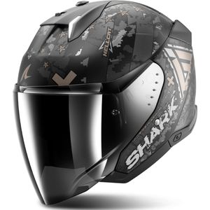 Shark - Skwal I3 Jet Hellcat - Open Helm - Zwart - Geïntegreerd LED-Verlichtingssysteem