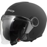 LS2 Helm Classy Solid OF620 - Mat Zwart - Polycarbonaat - Open Gezicht Ontwerp