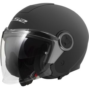 LS2 Helm Classy Solid OF620 - Mat Zwart - Polycarbonaat - Open Gezicht Ontwerp