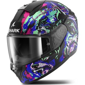 SHARK - Ridill 2 Raging Beast - Integraalhelm - Zwart/Violet/Groen - Thermoplastische Hars