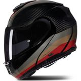 Modulaire Helm Nolan X-1005 Carbon Steengrijs-Rood