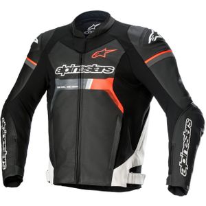 Motorjas Alpinestars GP Force Leather Zwart-Wit-Rood