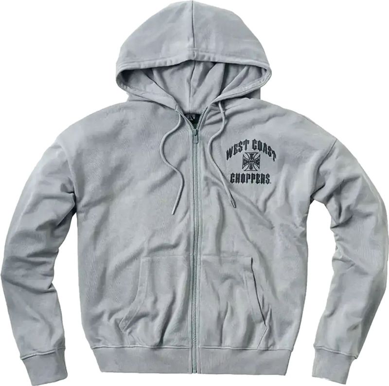 Hoodie met Rits West Coast Choppers Iron Oversized