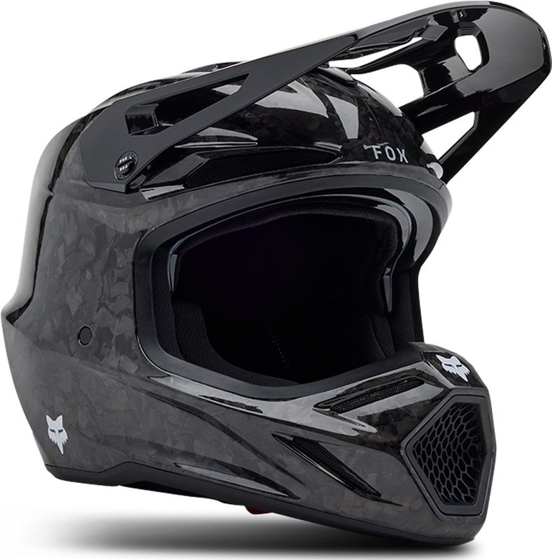 FOX - V3 RS Carbon Solid - Crosshelm - Zwart - Koolstofvezel