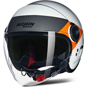 Nolan - N21 Visor 06 Onirico 346 - Jethelm - Wit Zwart Oranje - Glossy