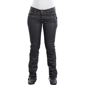 Motogirl Ribbed knee motorlegging AA-keur Level 2 dames motorbroek - zwart  - Maat 48