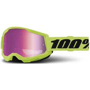 Crossbril 100% Strata 2 Neon Geel-Roze
